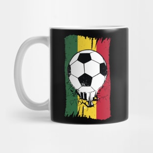 Vintage Ghanaian Flag with Football // Retro Ghana Soccer Mug